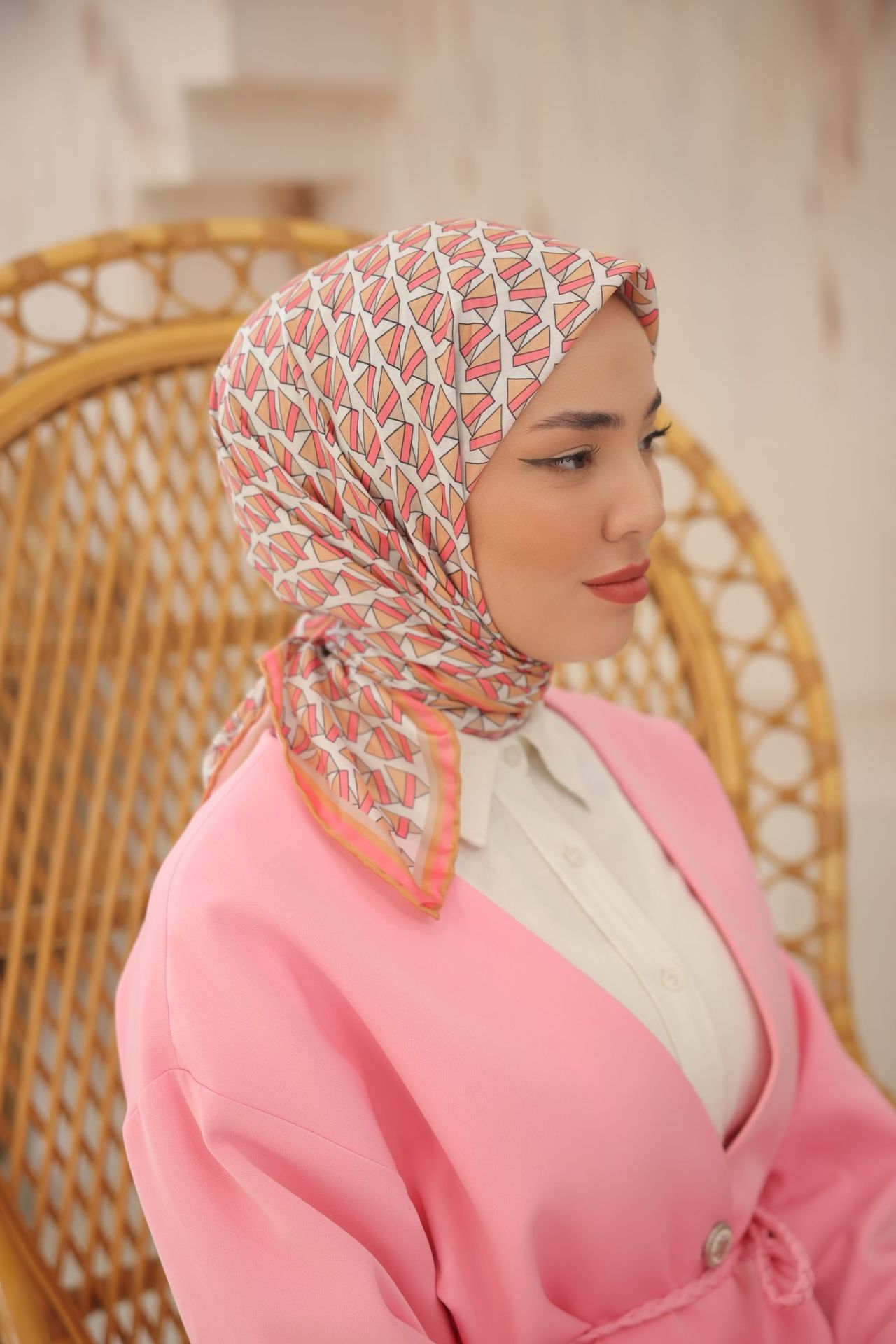 Alora Desen Eşarp ( Bej ) RTS-1031-7