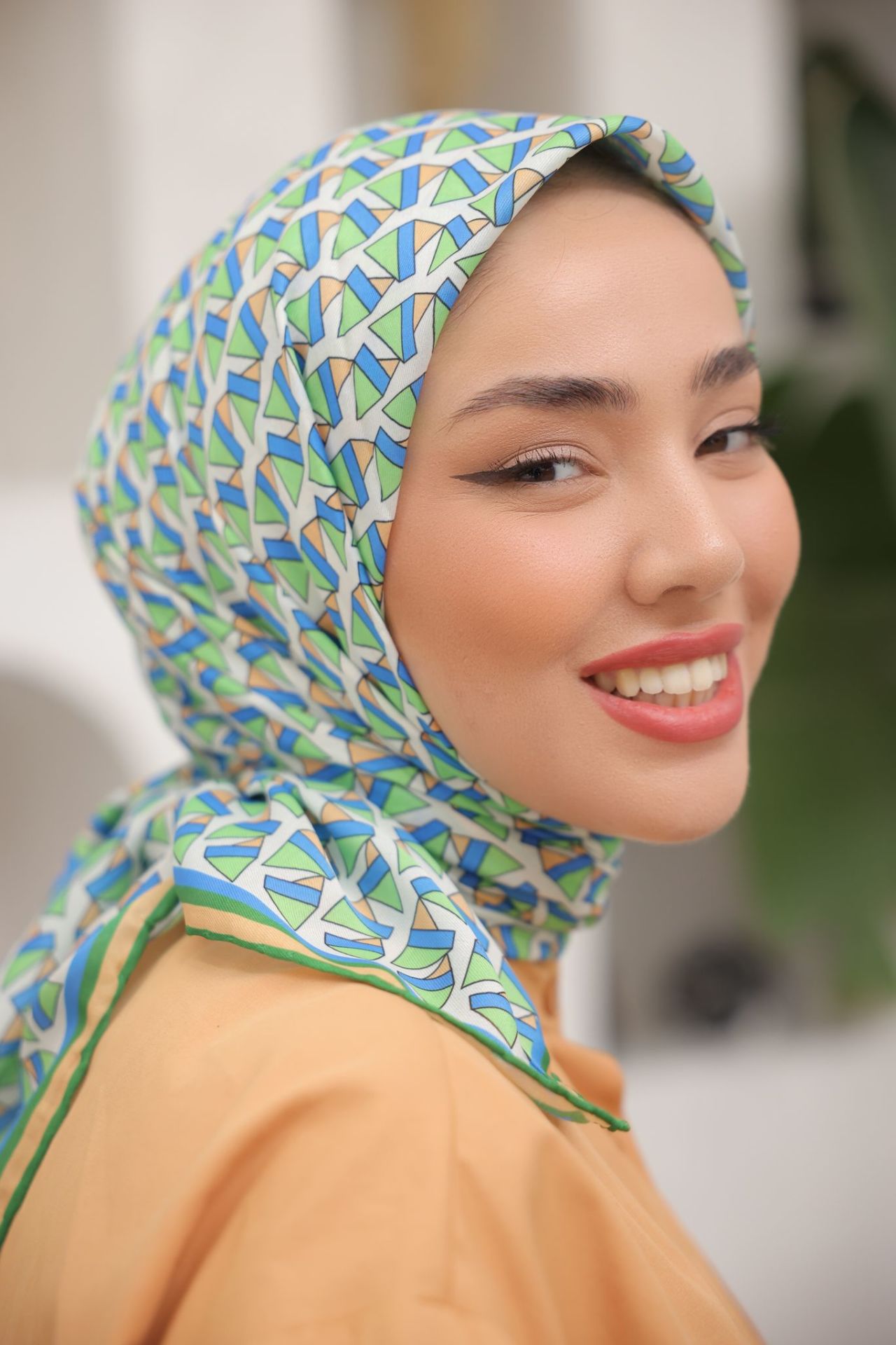 Alora Desen Eşarp ( Yeşil ) RTS-1031-2