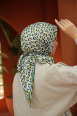 Alora Desen Eşarp ( Yeşil-Kahve ) RTS-1031-1