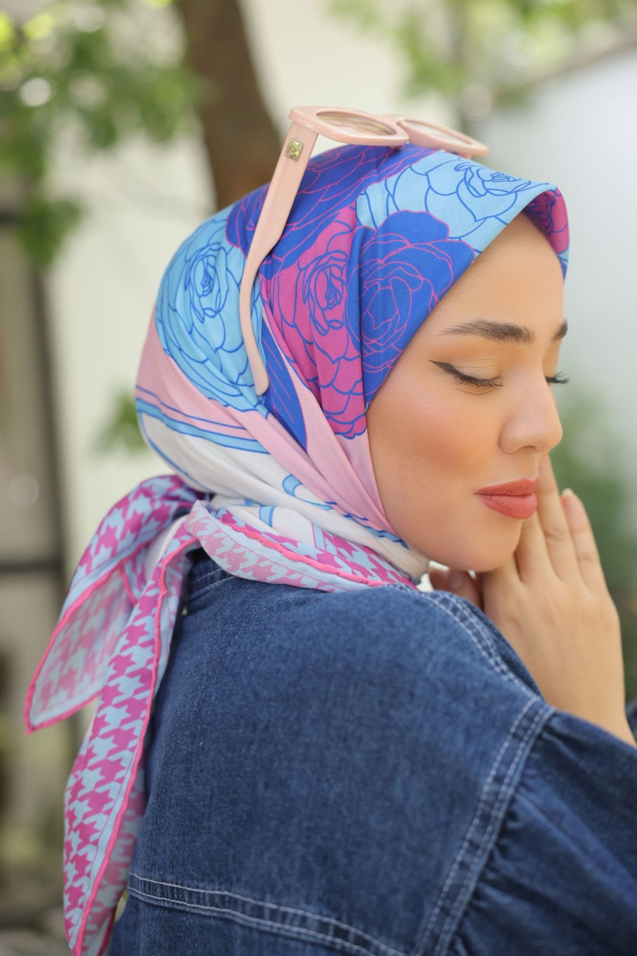 Elena Desen Eşarp ( Pembe ) RTS-1034-7