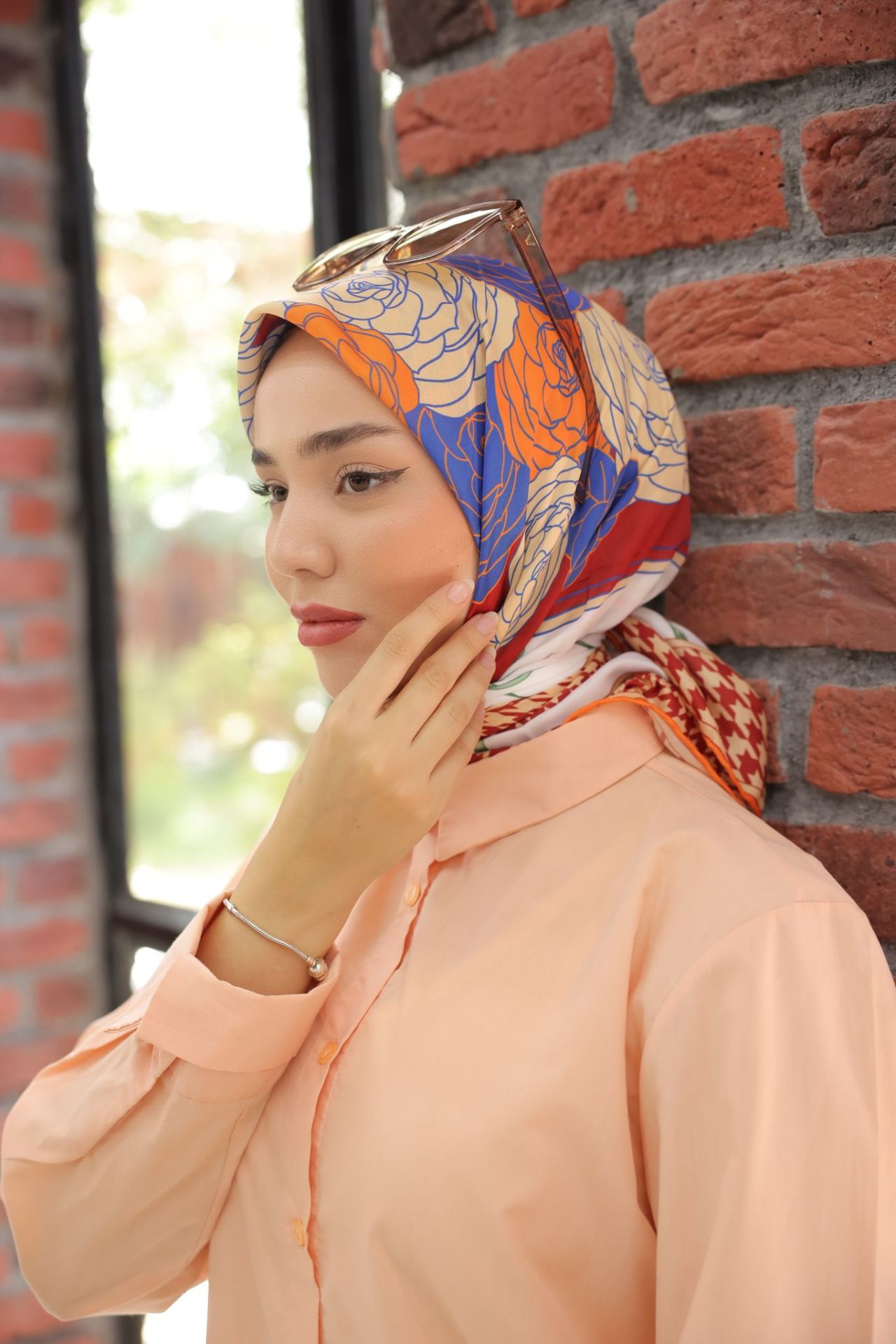 Elena Desen Eşarp ( Kiremit ) RTS-1034-5