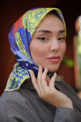Elena Desen Eşarp ( Lacivert ) RTS-1034-4