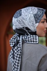 Elena Desen Eşarp ( Siyah ) RTS-1034-1