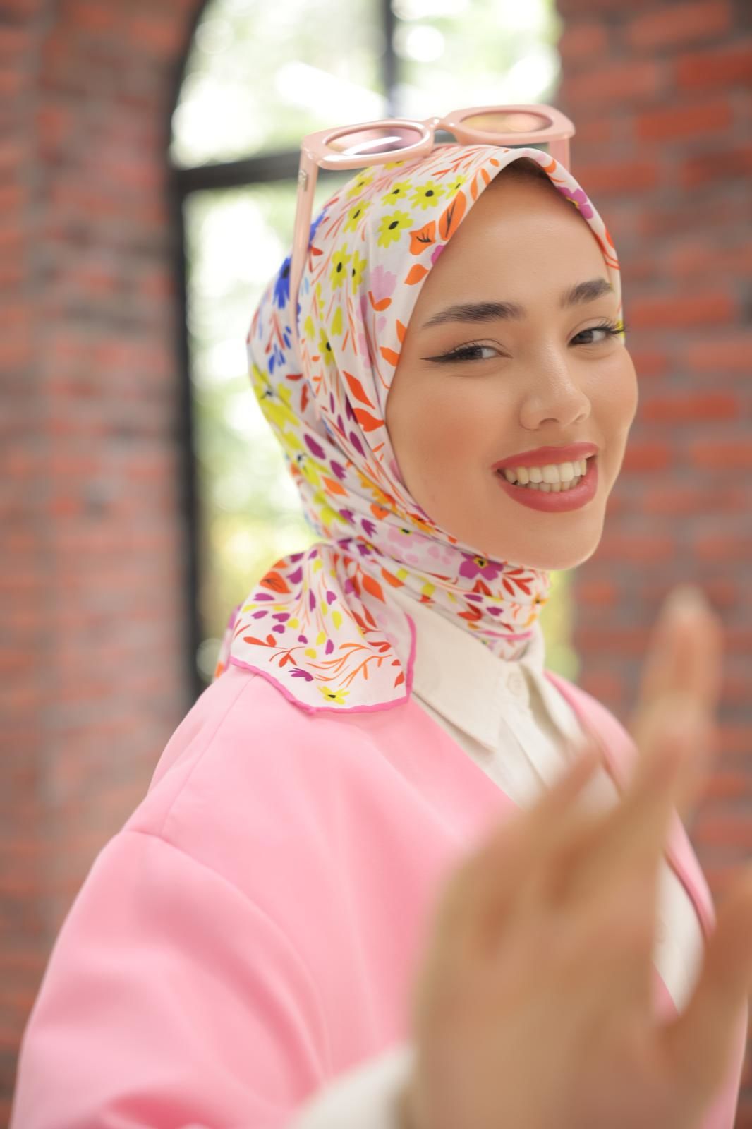 Pandora Desen Eşarp ( Pembe ) RTS-1036-2