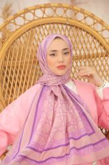 Victoris Desen Şal ( Lila-Toz Pembe) RTS-1042-7