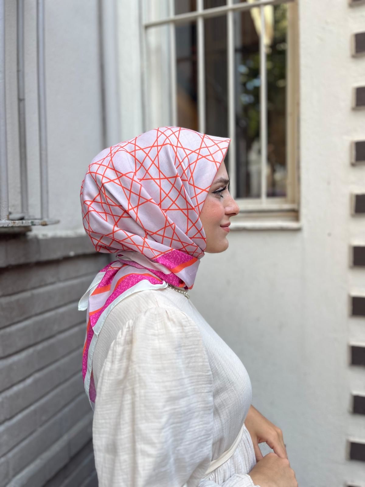 Sane Desen Eşarp (Pembe ) RTS-1041-8