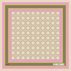 Sane Desen Eşarp  ( Krem - Pembe ) RTS-1041-5