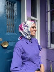 Monaya Desen Eşarp ( Lila ) RTS-1040-5