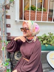 Monaya Desen Eşarp ( Bej ) RTS-1040-4