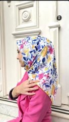 Kamelya Desen Eşarp  (Sarı) RTS-1007-20