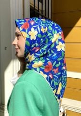 Kamelya Desen Eşarp  ( Parlement Mavisi ) RTS-1007-18