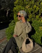 Kamelya Desen Eşarp  ( Soft Yeşili ) RTS-1007-16