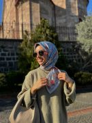 Kamelya Desen Eşarp  ( Mint Yeşili ) RTS-1007-7