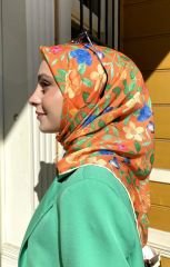 Kamelya Desen Eşarp ( Turuncu ) RTS-1007-1