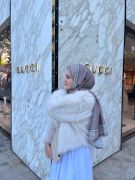 Etnik Desen Soft Şal ( Vİzon )