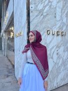 Etnik Desen Soft Şal ( Bordo )