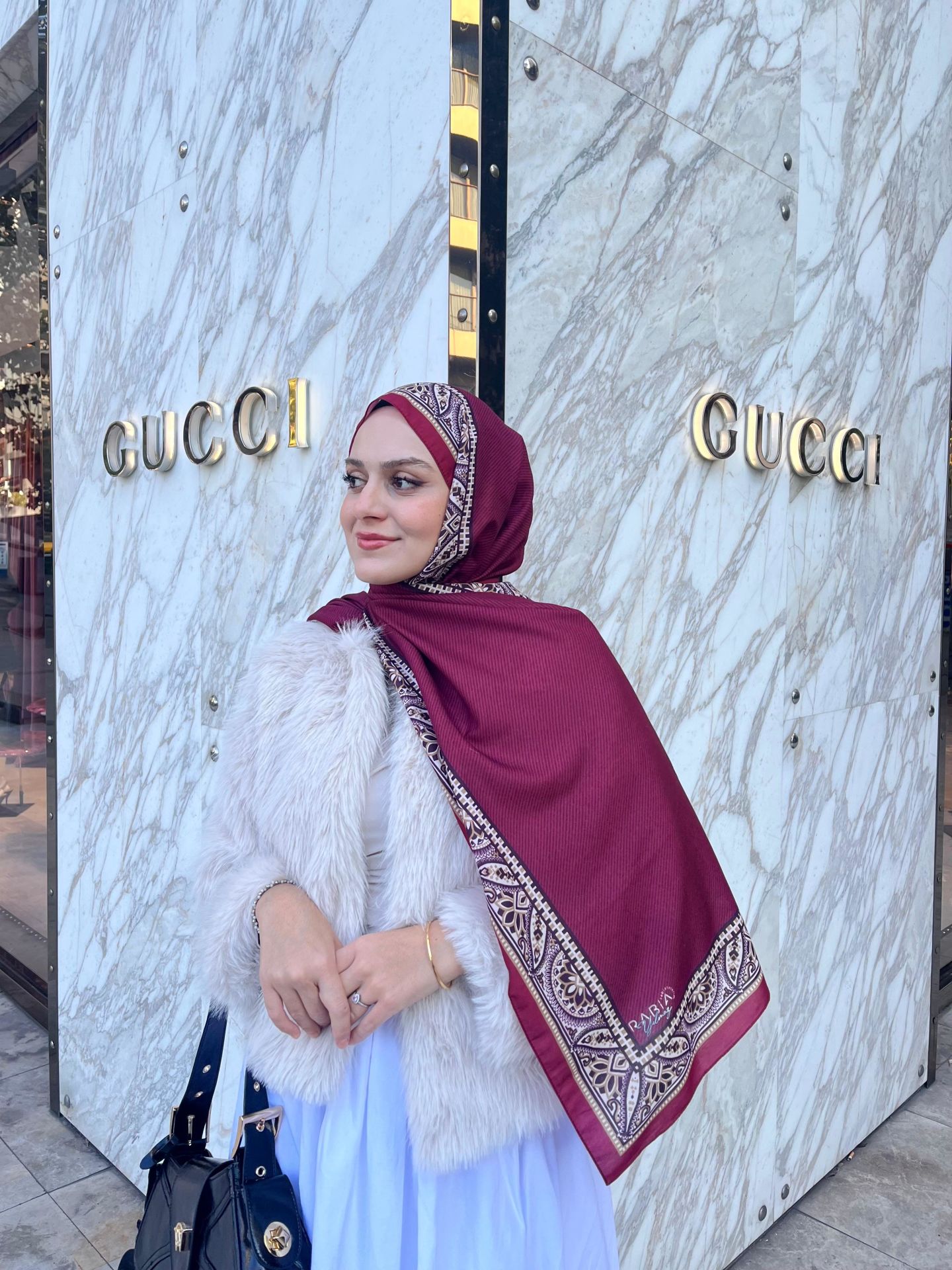 Etnik Desen Soft Şal ( Bordo )