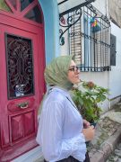 Manogram Desen Eşarp ( Yeşil )