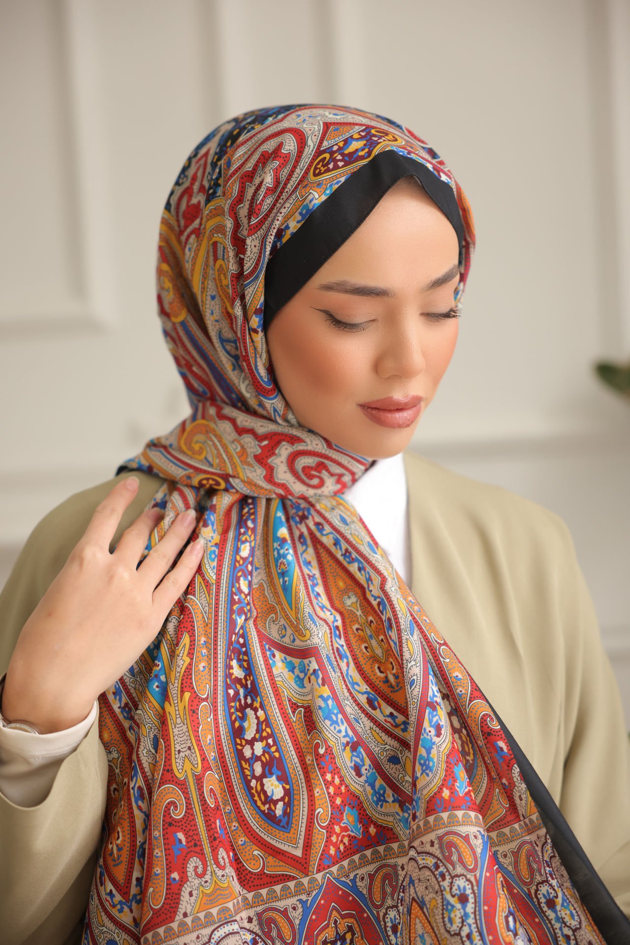 Etro Desen Şal ( Hardal- Bordo )