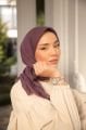 Pamuk Düz Renk Eşarp ( Koyu Lila )
