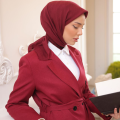 Pamuk Düz Renk Eşarp ( Bordo )