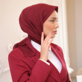 Pamuk Düz Renk Eşarp ( Bordo )