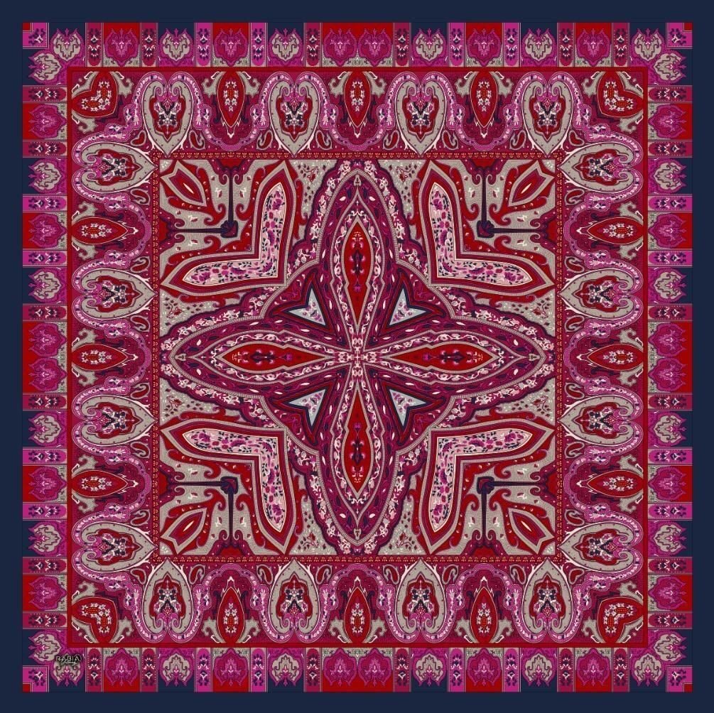 Etro Desen Eşarp ( Fuşya )