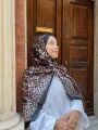 Leopar Soft Şal ( Kahve )