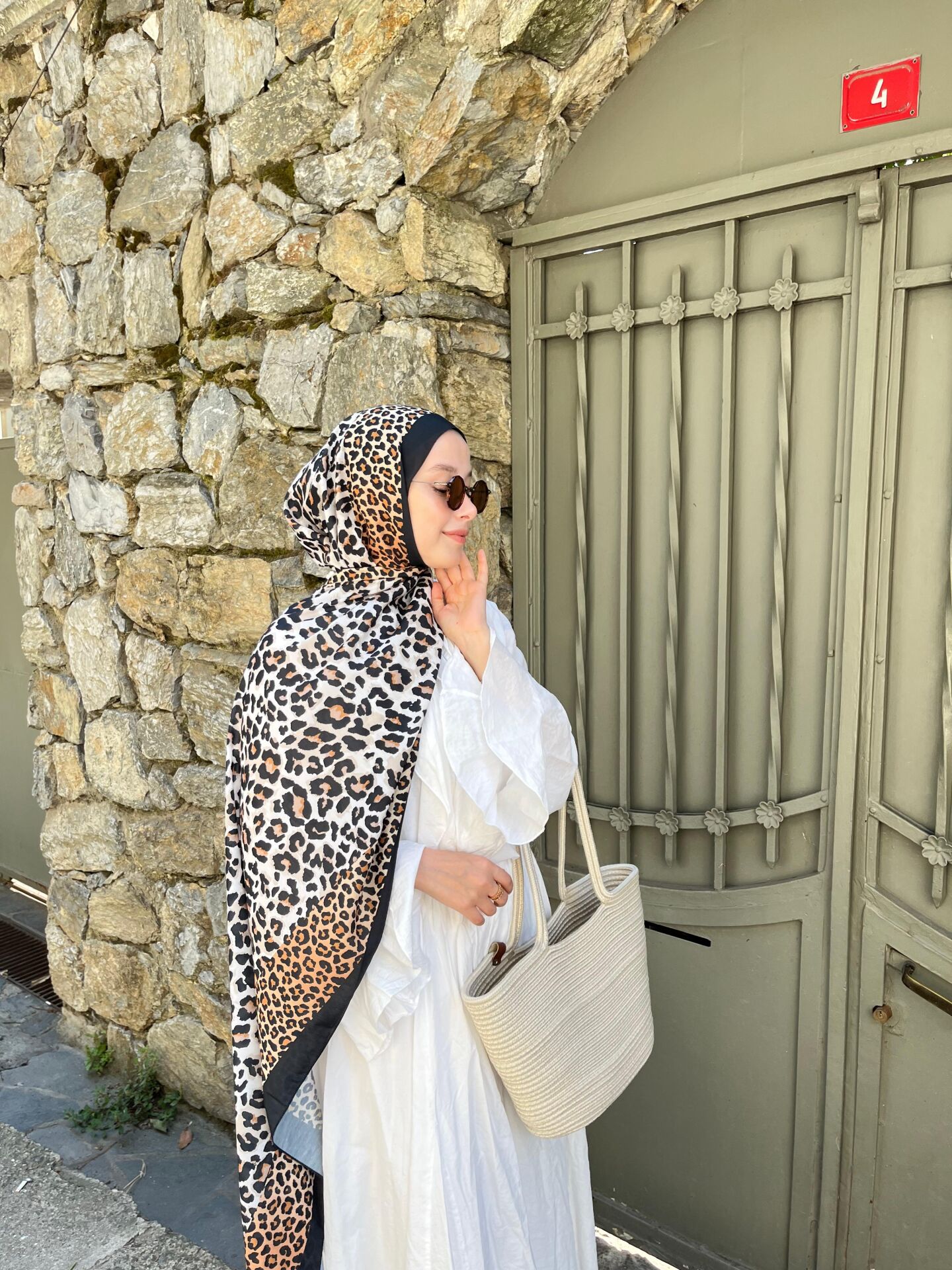 Leopar Soft Şal ( Hardal )