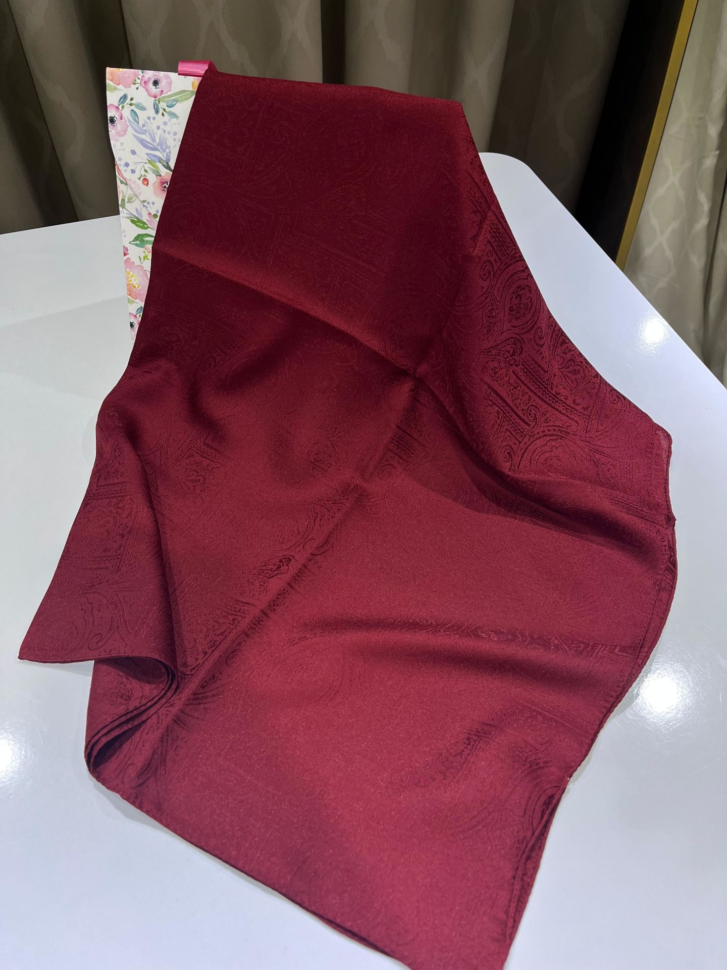 Jakar Şal Etnik Desen ( Bordo )