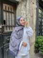 Stil Vual Pamuk Şal ( LİLA )
