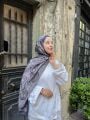 Stil Vual Pamuk Şal ( LİLA )