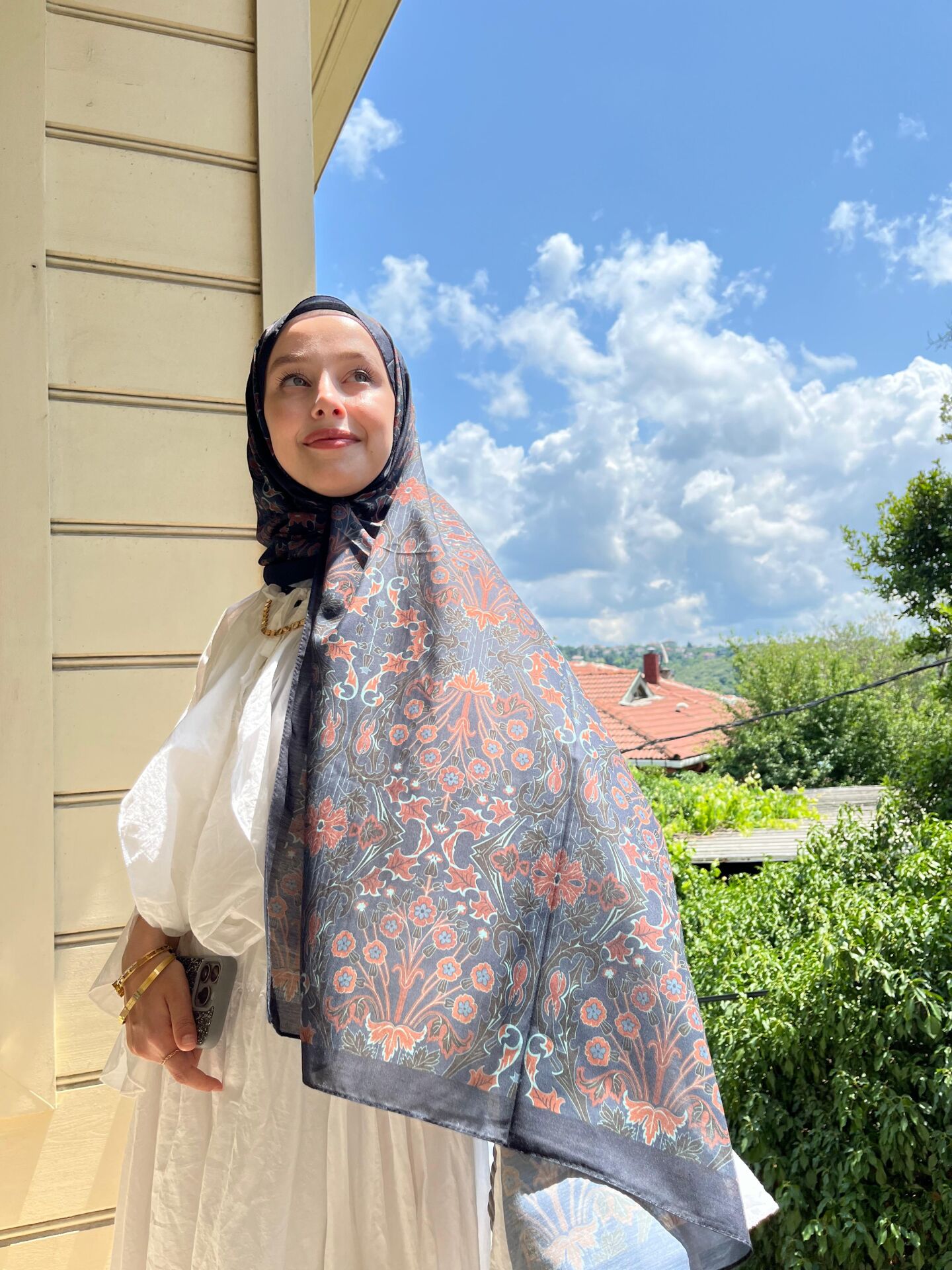 Parla Vual Pamuk Şal ( LACİVERT )