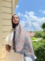 Parla Vual Pamuk Şal ( LACİVERT )