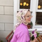 Lobelya Desen Eşarp (Lila)