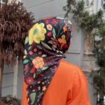 Lobelya Desen Eşarp (Kırmızı-Siyah)