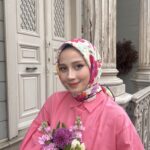 Lobelya Desen Eşarp (Kemik)
