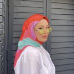 Mango Desen Eşarp (Pembe)