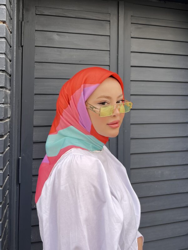 Mango Desen Eşarp (Pembe)
