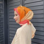 Mango Desen Eşarp (Hardal)