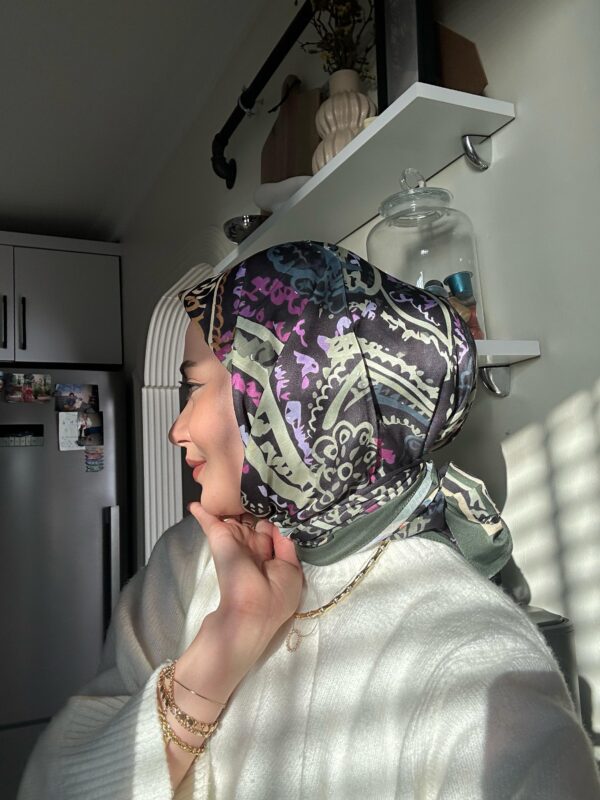 Asia Desen Eşarp ( Haki )