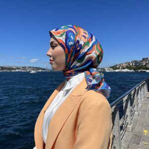 Peri Desen Eşarp (Mavi)