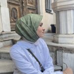 Manogram Desen Eşarp ( Yeşil )
