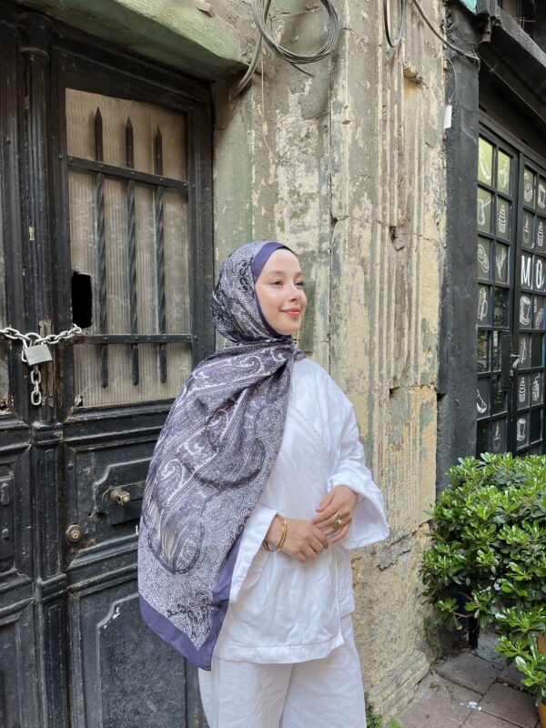 Stil Vual Pamuk Şal ( LİLA )