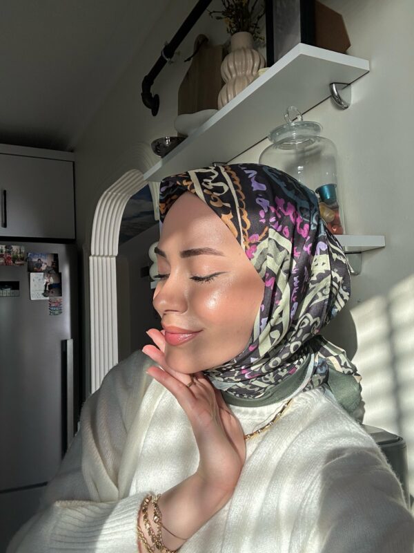 Asia Desen Eşarp ( Haki )