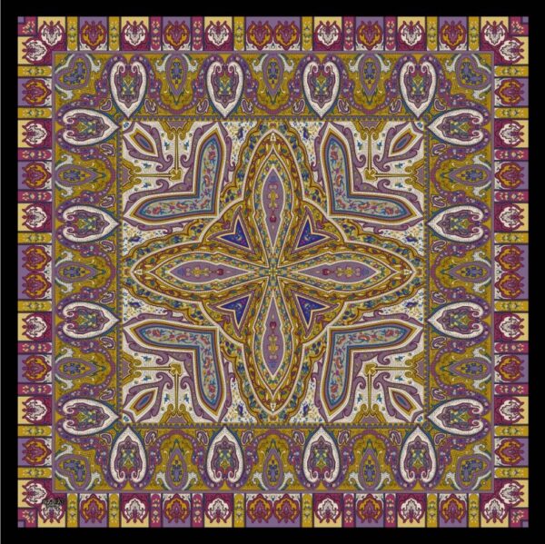 Etro Desen Eşarp ( Pembe Tatlı Sarı )