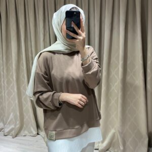 İçlikli Oysh Sweat ( Bej )