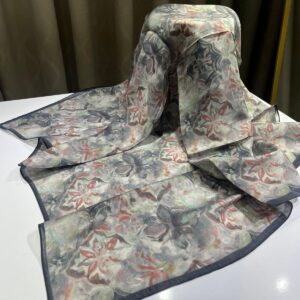 Botanik Desen Eşarp (Siyah)