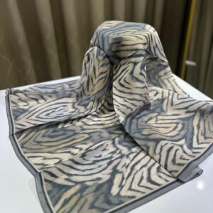 Zebra Desen Eşarp (Gri)