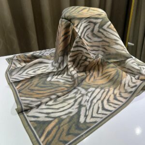Zebra Desen Eşarp (Kahve)
